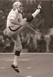 Ray Guy with the Oakland Raiders