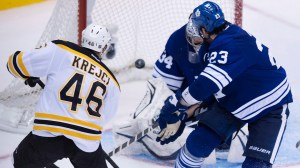 Krejci drives the knife into an entire city. (Photo: CBC)