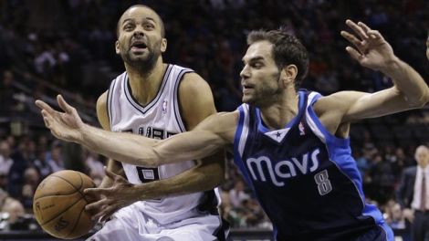 Jose Calderon attempting defense. (Sorry, Jose)