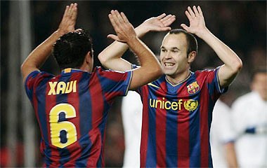 Xavi. Iniesta. They wish you good luck.