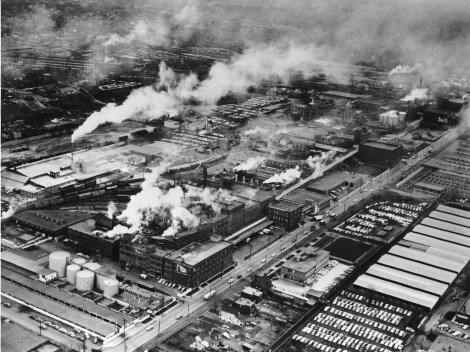 The early days of the stockyards at St. Clair West in Toronto.