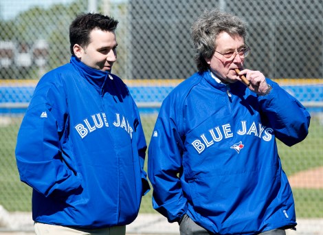 No, that's not GM Anthopoulos with his Uncle Merle. That's Paul Beeston!