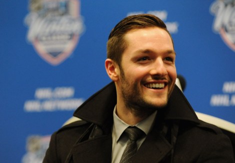 Jonathan Bernier is all smiles. Just don't ask him any questions about Nelson Mandela.