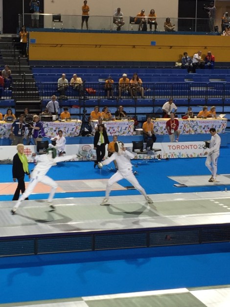 Even the referees are well-dressed.